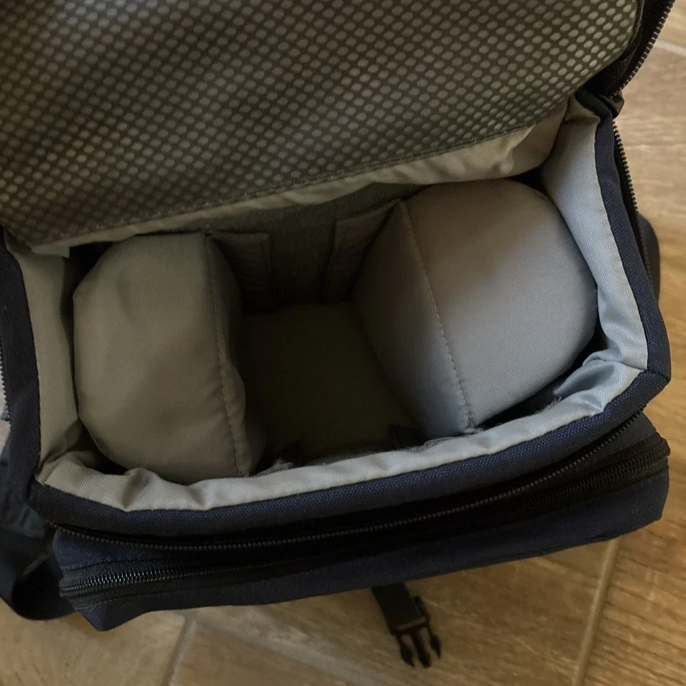 Vintage Lowepro Nova 2 Shoulder Camera Bag, Travel Photography Case, Dark Blue
